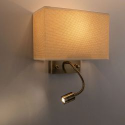 Citilux Декарт CL704303 Бра с бежевым абажуром и диммером