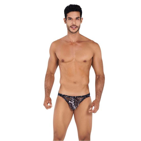 Мужские трусы слипы черные с принтом Clever Moda SPIRIT BRIEF 040011