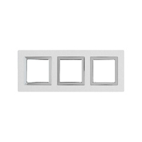 Рамка из алюминия, "Avanti", серая, 3 поста (6 мод.)