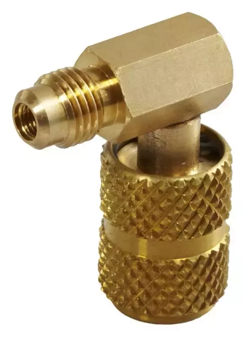 Адаптер CPS AB41090A с клапаном против утечек, (угловой, гайка 5/16" x штуцер 1/4")