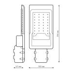 Св-к Gauss LED уличный  Avenue 30W 3000lm 5000K 190-250V IP65 316*130*57мм черн КСС "Ш" 629534330