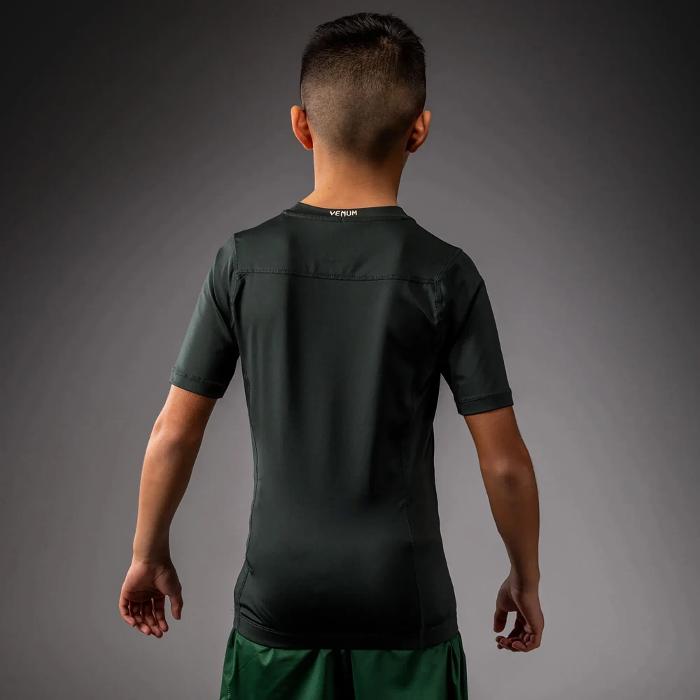 Детский Рашгард Venum Attack green/off white