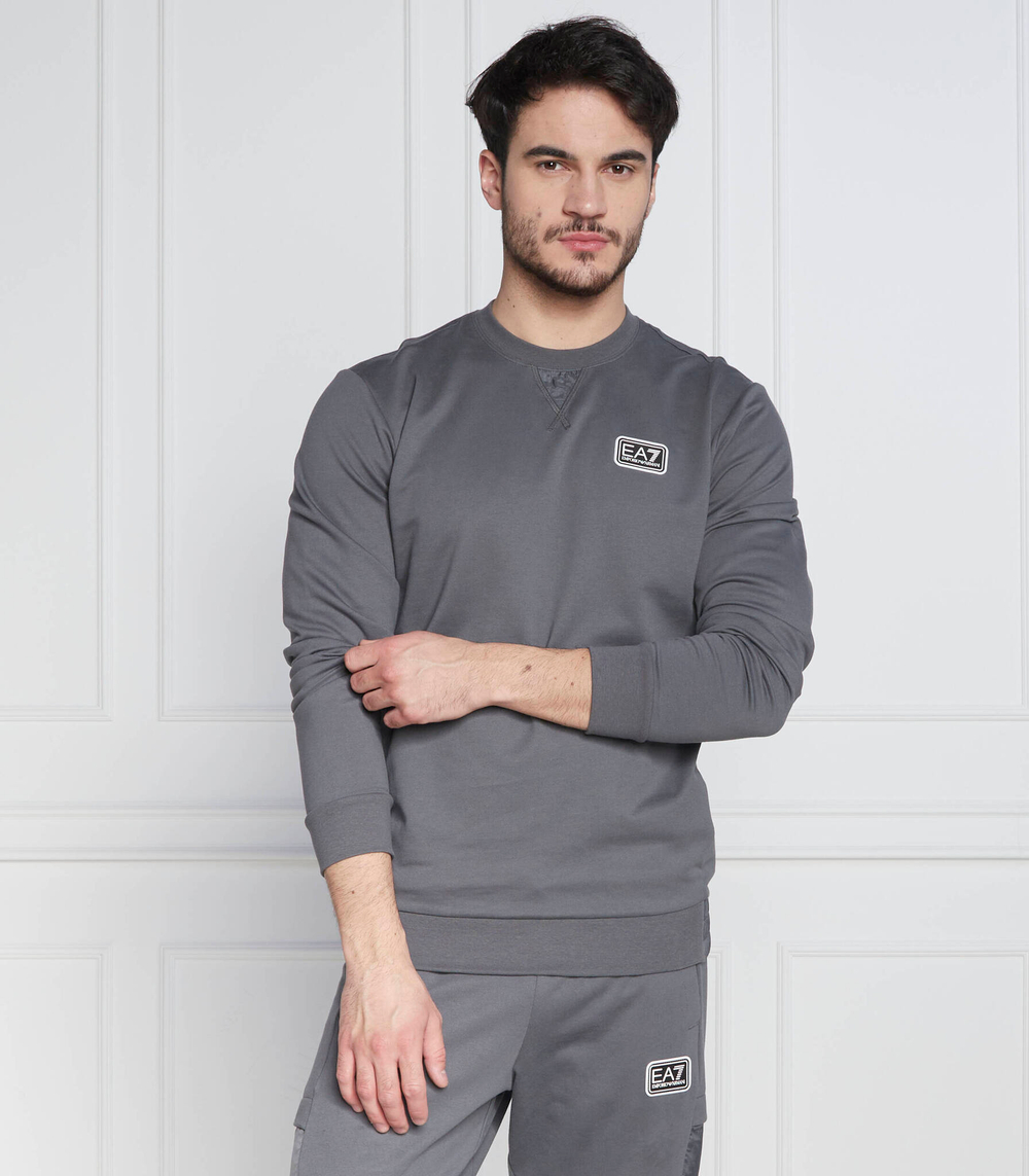 Худи EA7 - серый(3RPM26 PJ05Z)
