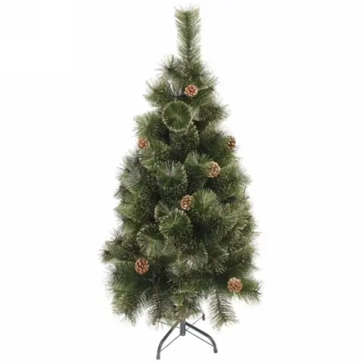 Ёлка «Зимушка» 120 см, леска, шишки, золотое напыление (110 веток) (SZ802GA-120)