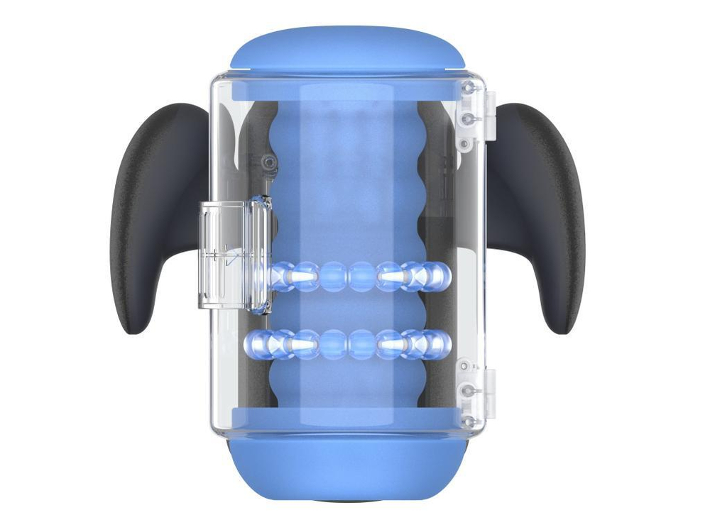 Инновационный робот-мастурбатор Black Knight с массажем бусинами (Цвет: черный)