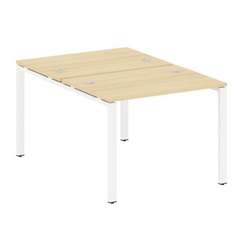 Metal System Рабочая станция на П-образном м/к БП.РАС-СП-2.1 Акация Лорка/Металл Белый 1000*1475*750
