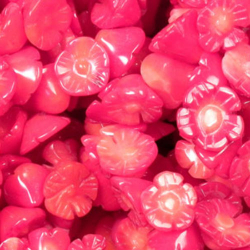 Бусины "Левкои" коралл (3шт) асс.