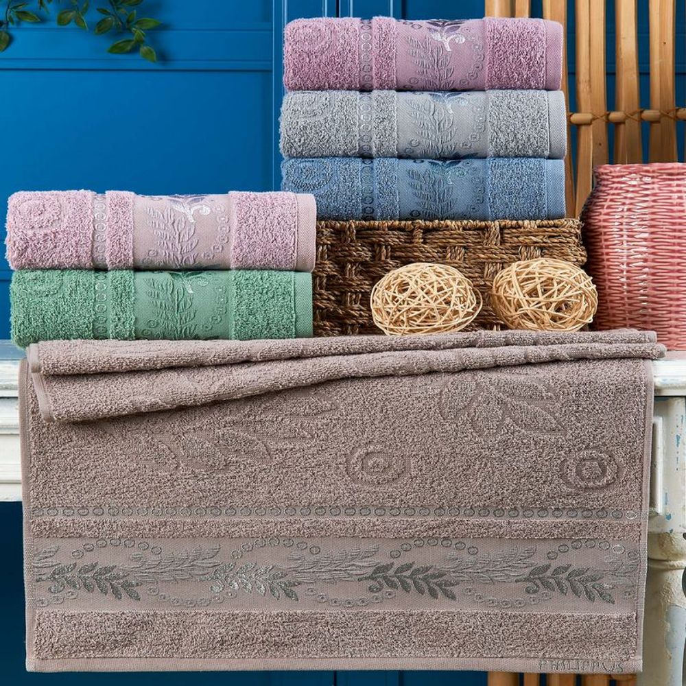 Полотенце махровое "АВТ. YUSRA" PHILIPPUS, 100% хлопок, Турция.