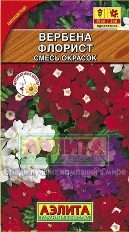 Вербена Флорист, смесь сортов гибридная 40шт Аэлита