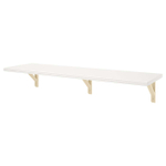 Настенная полка IKEA BERGSHULT / SANDSHULT, Белый / осина, 120х30 см