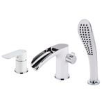 Смеситель для акриловой ванны 35к G1148-8 GAPPO (3 отв.) БЕЛЫЙ-ХРОМ                            АКЦИЯ