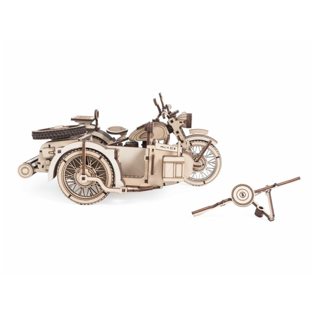 Деревянный конструктор Мотоцикл с коляской УРАН (Lemmo)