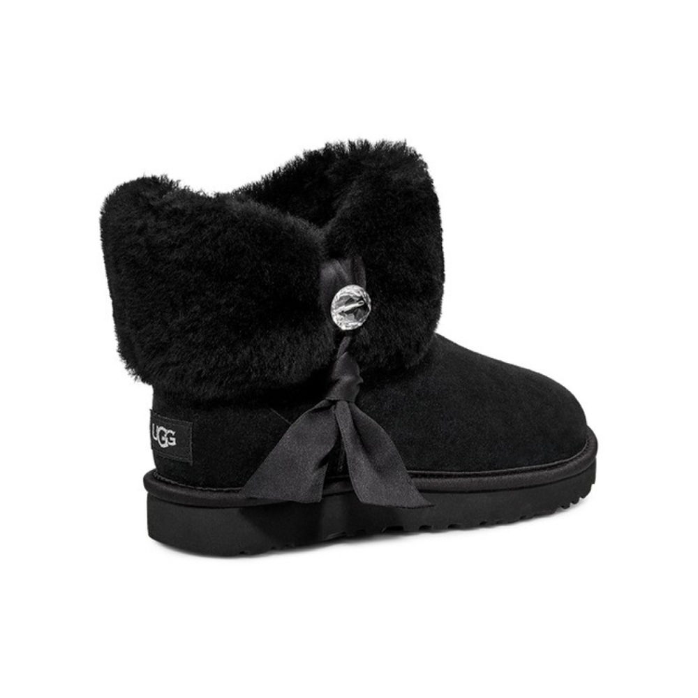 Сапоги UGG Cinched Fur Mini, 1106909-BLK