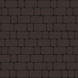 Тротуарная плитка Арена - Гранит Коричневый, комплект из 2 видов плит