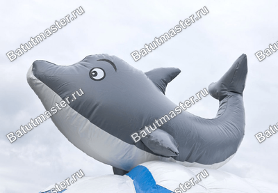 Коммерческий надувной батут "Тоннель дельфин"