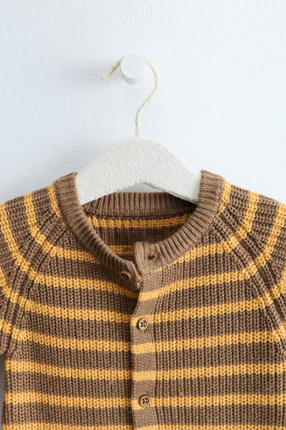 ZARA TIMELESS — КОМБИНЕЗОН В ПОЛОСКУ ИЗ ХЛОПКА И ШЕРСТИ, ОХРА