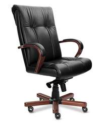 Кресло для руководителя Paris A черная кожа