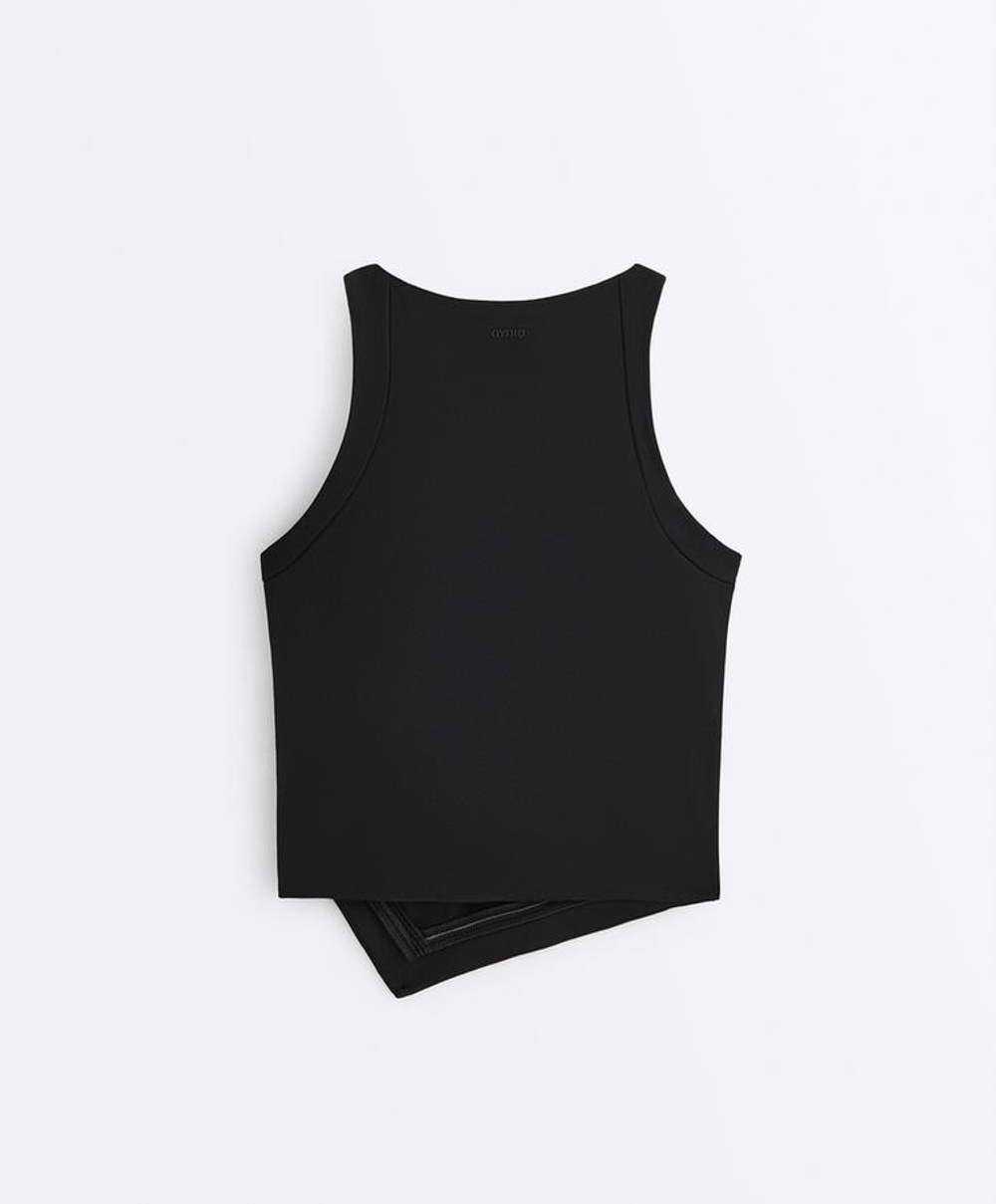 Oysho Топ-майка Comfortlux с вырезом халтер, черный