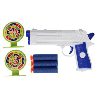 Пистолет с мягк.пулями, блистер 510D