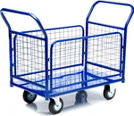 Тележка платформенная СТЕЛЛА-ТЕХНИК КПО-300 с бортами, 600х1000мм КПО-300-С-200-И