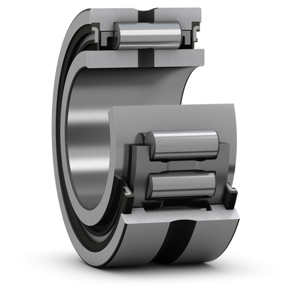 Однорядный игольчатый роликоподшипник с механически обработанными кольцами, с бортами и встроенным уплотнением NA 4908.2RS