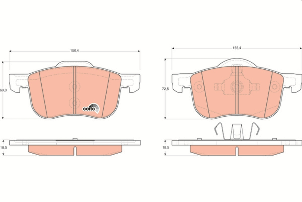 TRW - GDB1388-TRW - Brake Pad Set, disc brake