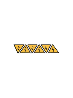 Знак "Молния" 100х100х100мм EKF an-1-01