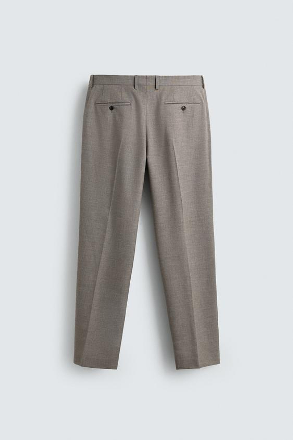 ZARA КОСТЮМНЫЕ БРЮКИ REGULAR FIT ИЗ РЕЛЬЕФНОЙ ТКАНИ, БЕЖЕВЫЙ