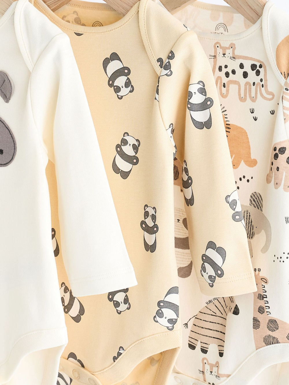 Боди с длинным рукавом для малышей Next K79-905, 3 шт., Молочный