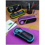 Пенал мягкий 2 отделения, 220*80*50 Berlingo "Working cat", полиэстер, внутр. органайзер