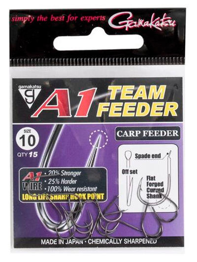 Крючки Gamakatsu A1 Team Feeder HOOKS CARP FEEDER размер 10 (упк.15шт.)