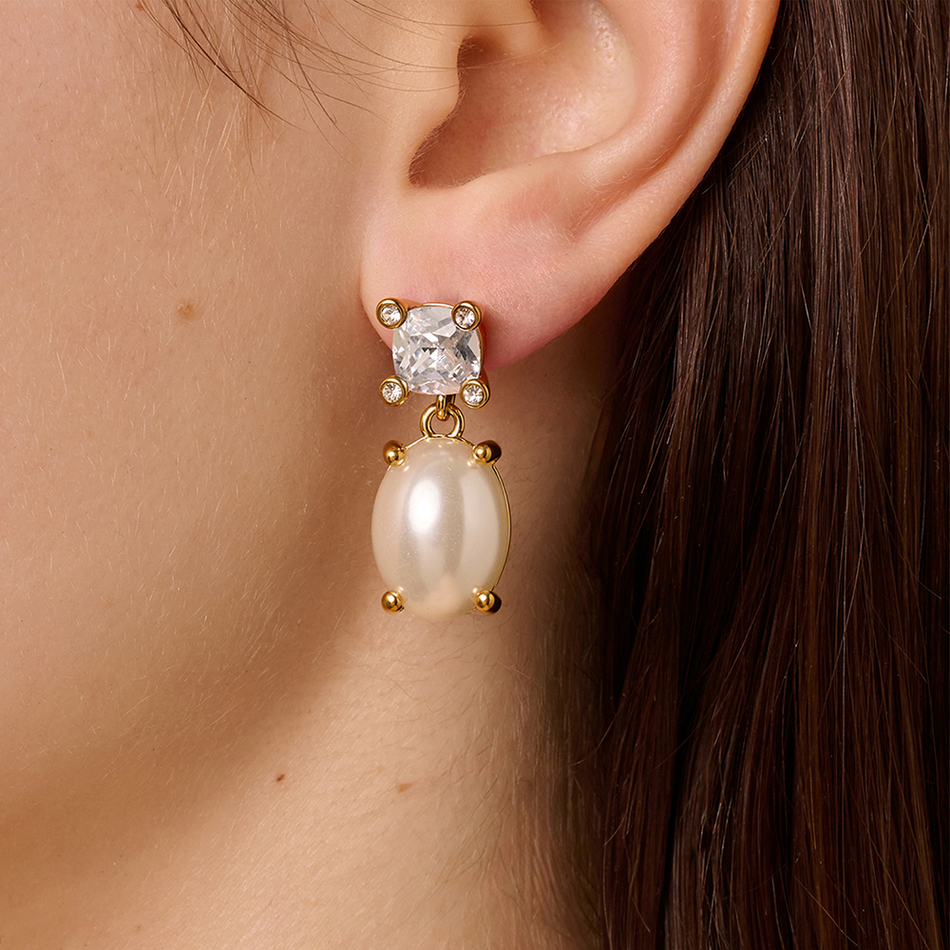 Серьги Dyrberg Kern ANTONIA SG CRYSTAL / WHITE PEARL 470146