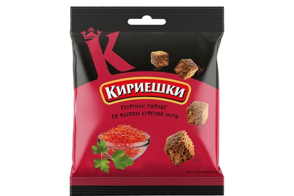 Сухарики солен. "Кириешки" Красная Икра 40г
