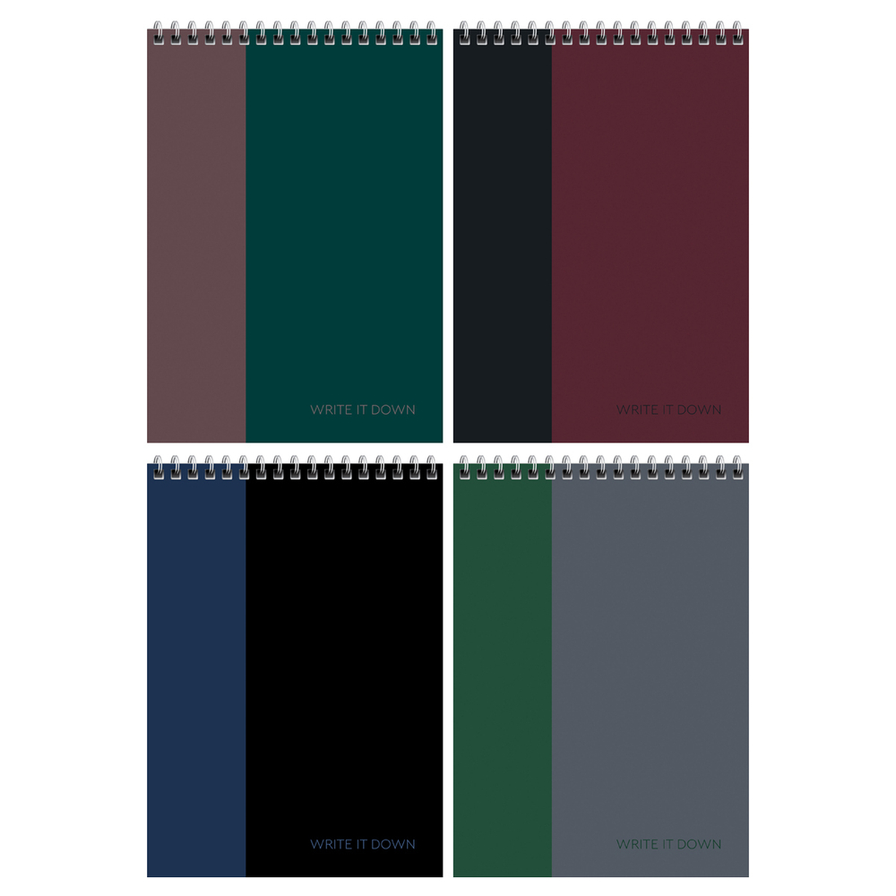 Блокнот А5 80л. на гребне BG "Duo mono", твердая подложка Б5гр80 55933