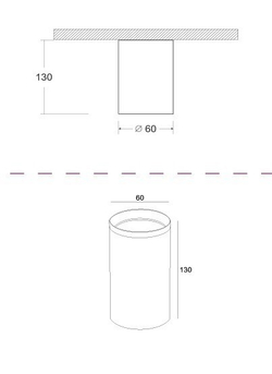 Накладной светильник Maytoni Technical C010CL-01GF