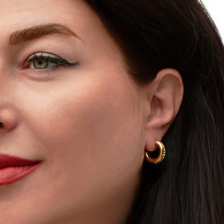 Серьги Fiore Luna Crystal A2409SW-E02.2 BW/G