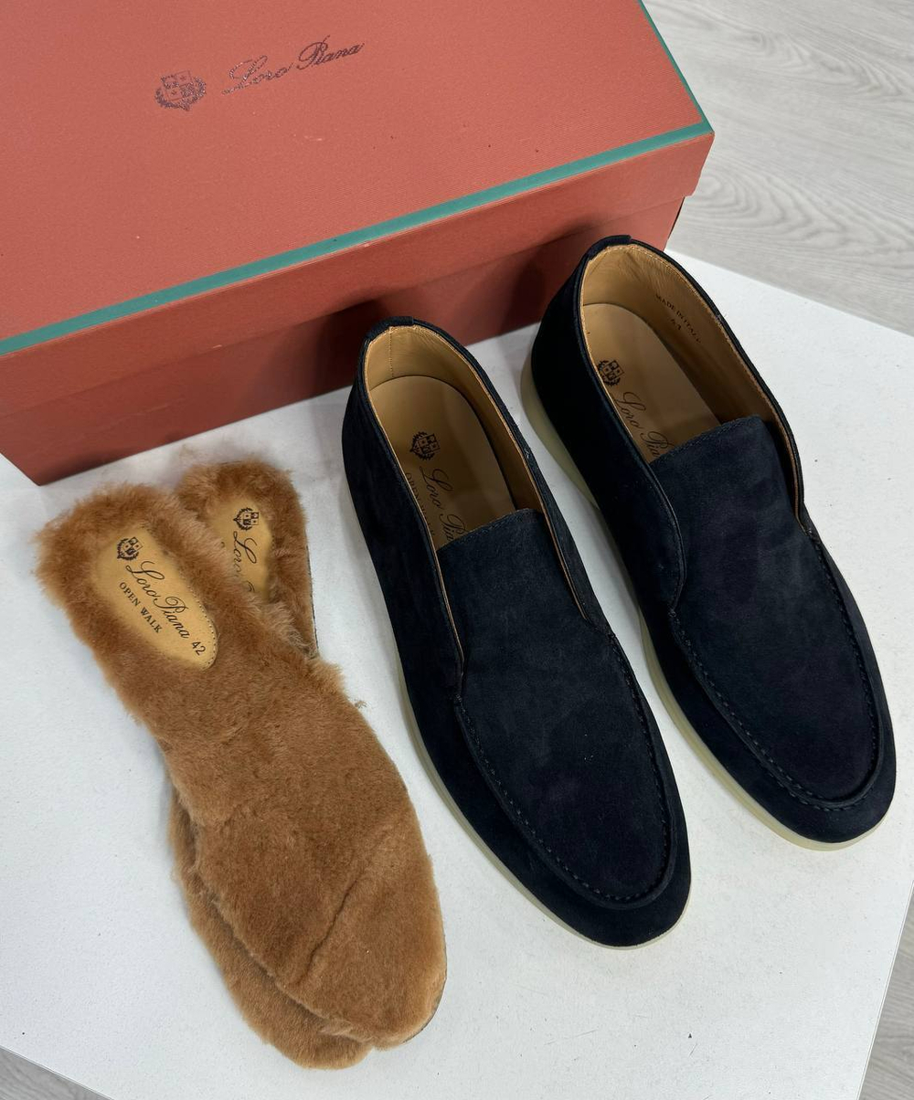 Лоферы Loro Piana с меховой стелькой