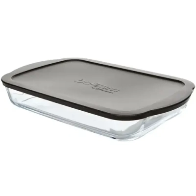 Форма для запекания с серой пл.крышкой 3850 мл (400*250*60 мм) (1205861)