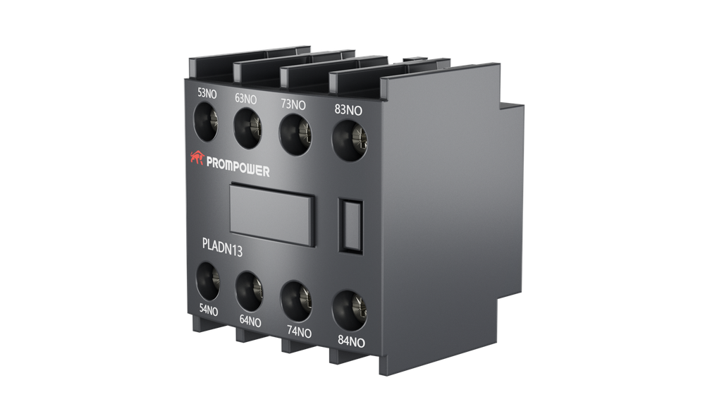 Блок всп. контактов Prompower PLADN13 серии Pulse, фронт. монтажа для серии PLC1D, 1НО+3НЗ