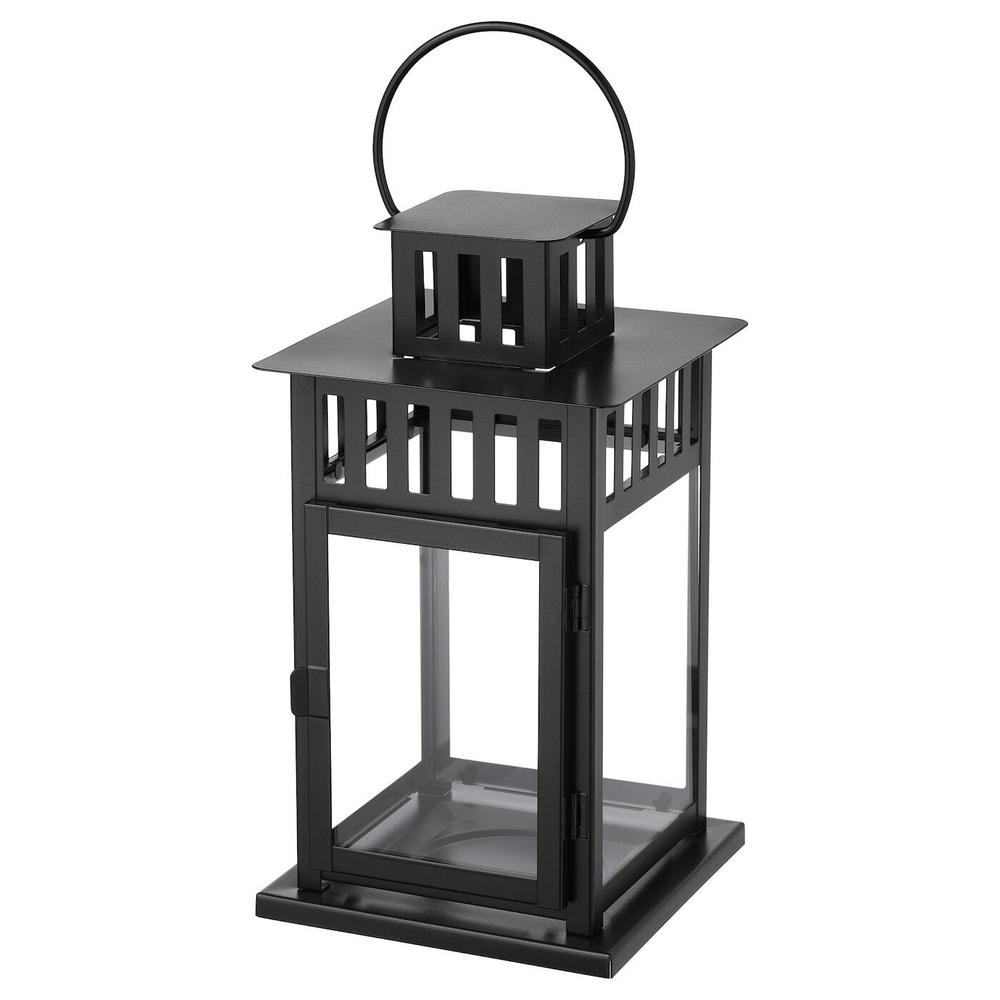 IKEA BORRBY  (ИКЕА БОРРБЙ)  -  Фонарь, внутренний/наружный черный, 28 см