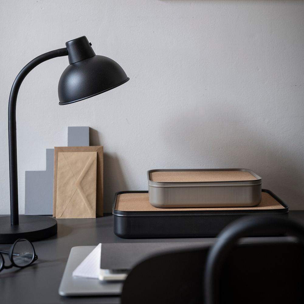 Коробка с отделениями IKEA HARVMATTA (ХАРВМАТТА), Темно-серый, 24x18x6 см