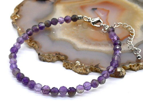 Браслет из аметиста шарик гр. 5 мм., 18 см.