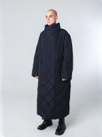 Пальто-одеяло унисекс с воротником "Кутанка". Черное