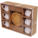 Кофейный набор 12 предметов «Скарлетт» (6 кружек 90мл+6 блюдец), треугольники