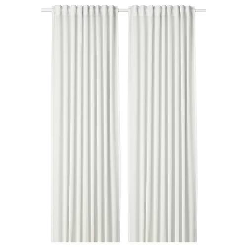 ХИЛЬЯ HILJA Занавески 2 шт 145x300 см, белые