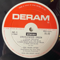 Винтажная виниловая пластинка LP Ten Years After Cricklewood Green (Japan 1970) (No Obi) Circles