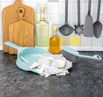 Щетка-сметка с совком ДУЭТ прорезиненная рукоятка М5176