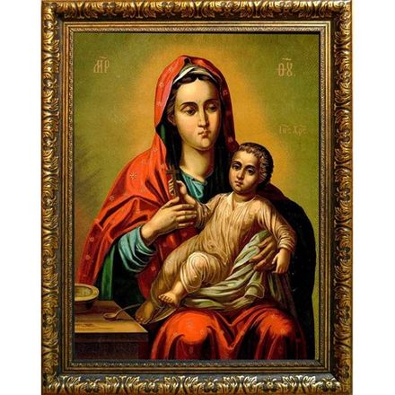 Козельщанская икона Божьей Матери на холсте.