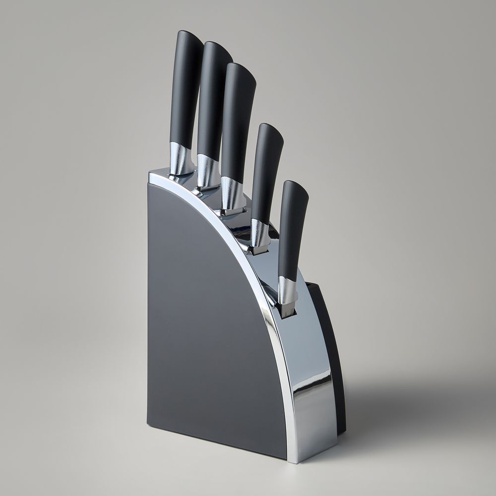 НАБОР НОЖЕЙ AGNESS НА ПЛАСТИКОВОЙ ПОДСТАВКЕ, 6 ПРЕДМЕТОВ