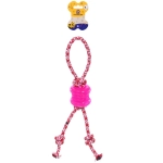 Игрушка - канат для собак средних и крупных пород «НЕСКУЧАЙКА», цвет красный, 41см / 150гр (лейбл)